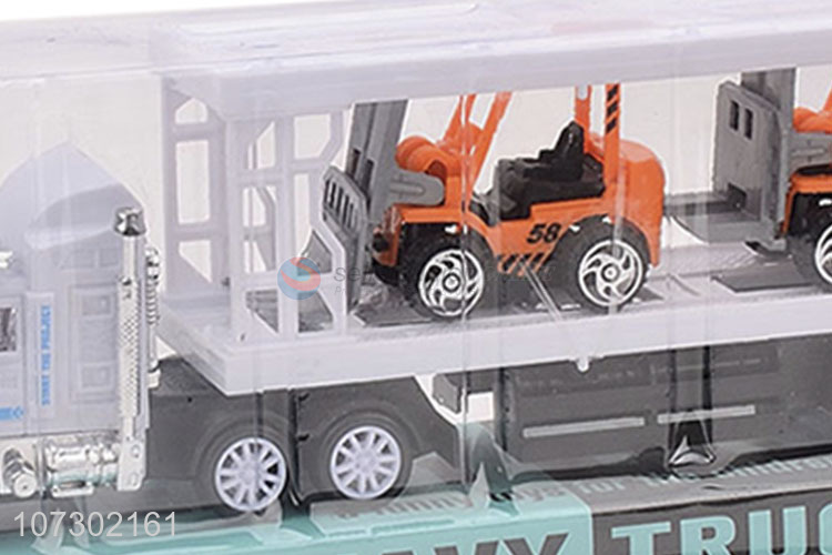 Most Popular Inertial Heavy Trailer Truck Toy With Two Engineering Vehicles