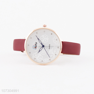 Simple Style PU Watchband Watches Fashion Ladies Watches