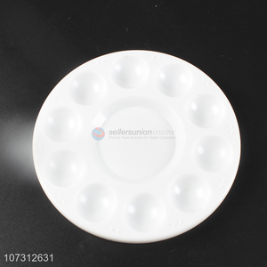 Suitable price round 10 holes white plastic palette for painting