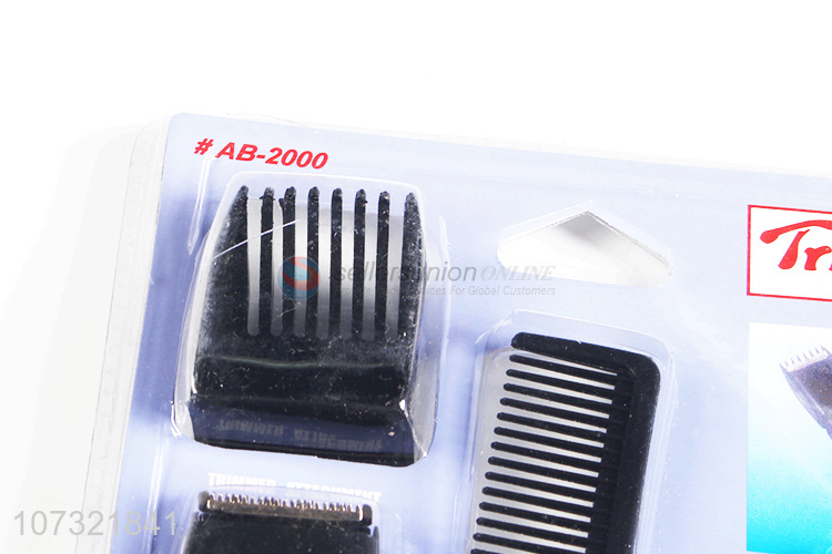 China maker 5pcs battery operated hair trimmer set electric hair clippers