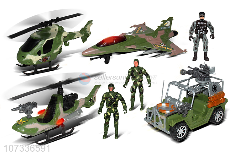 Hot Sale Fighter Aircraft Helicopter Fighting Vehicle Military Toy Play Set