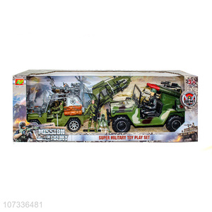 Good Quality Missile Car Military Vehicles Speedboat Toy Set