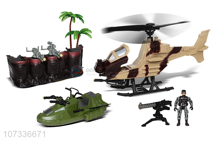 Best Selling Helicopter Small Battle Ship Military Toy Set