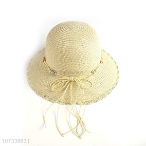 Cheap Price Womens Summer Straw Hat Bow Decoration Sun Beach Hat