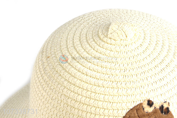 Cheap Fashion Cartoon Girls Design Children Beach Sun Straw Hat