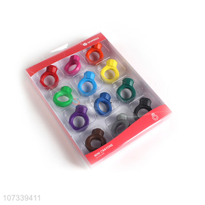 New Design Diamond Ring Shape 12 Colours Crayon Set