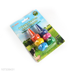 Best Selling 6 Colors Cute Animal Shape Crayons Set