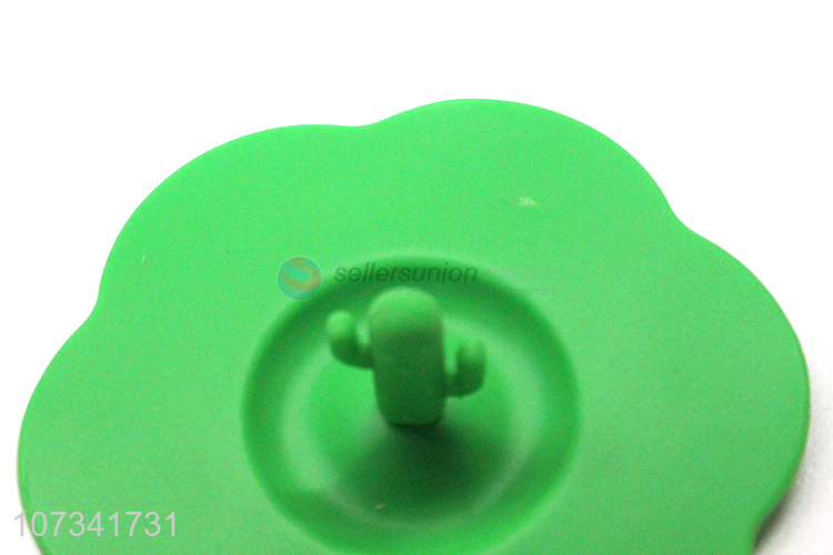 Good Quality Cactus Handle Silicone Cup Cover Cup Lids