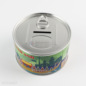 Delicate Design Round Tin Can Money Box