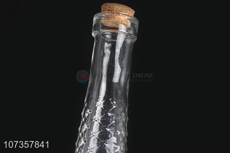 Unique design tower shape glass wishing bottle lucky star bottle