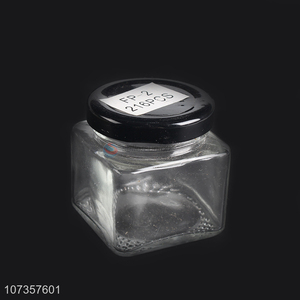 Factory price transparent airtight glass jar food cookie storage jar