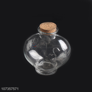 Best sale transparent embossed glass candy jar glass candy pot