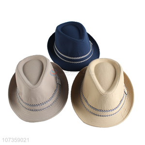 High Quality Canvas Wide Brim Fedora Hat For Sale