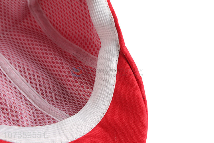 Wholesale Breathable Casual Red Peaked Cap For Adults