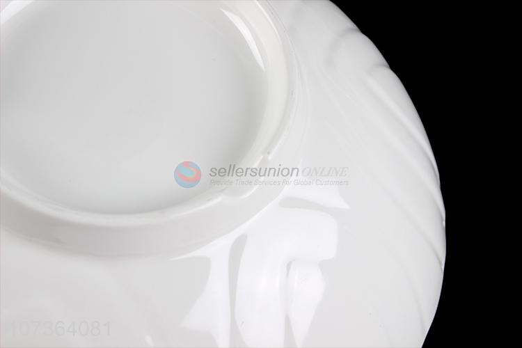 Good Quality Fashion Melamine Shallow Bowl White Salad Bowl