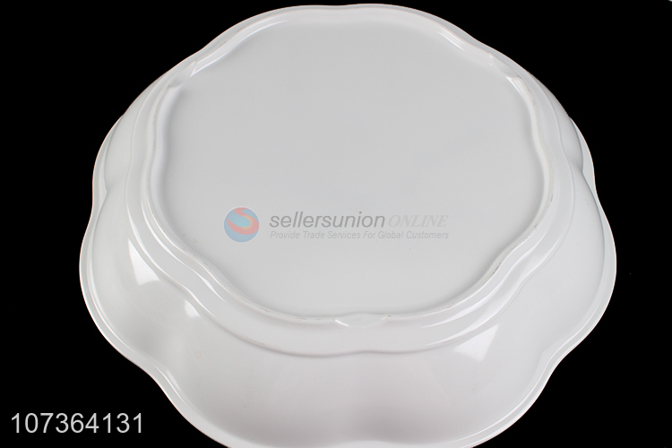 New Design Wavy Edge Shallow Bowl Household Food Bowl