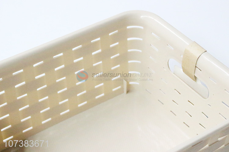 Good Quality Plastic Woven Storage Basket With Cover