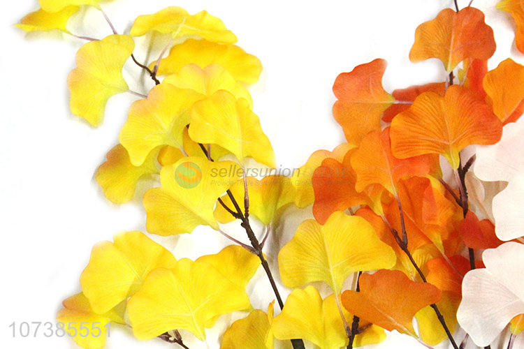 Reasonable price decorative plastic fabric ginkgo leaf fake plant leaf