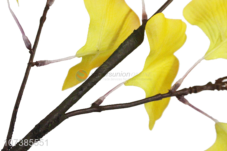 Reasonable price decorative plastic fabric ginkgo leaf fake plant leaf