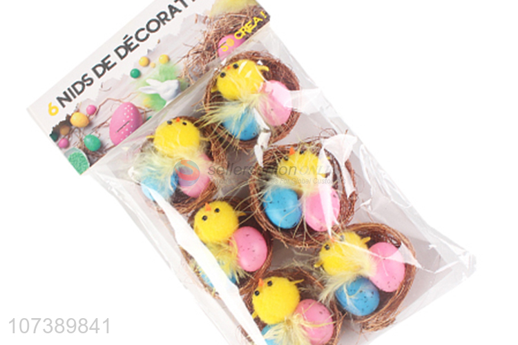 Hot Sale Personalized Easter Eggs Decoration With Nest