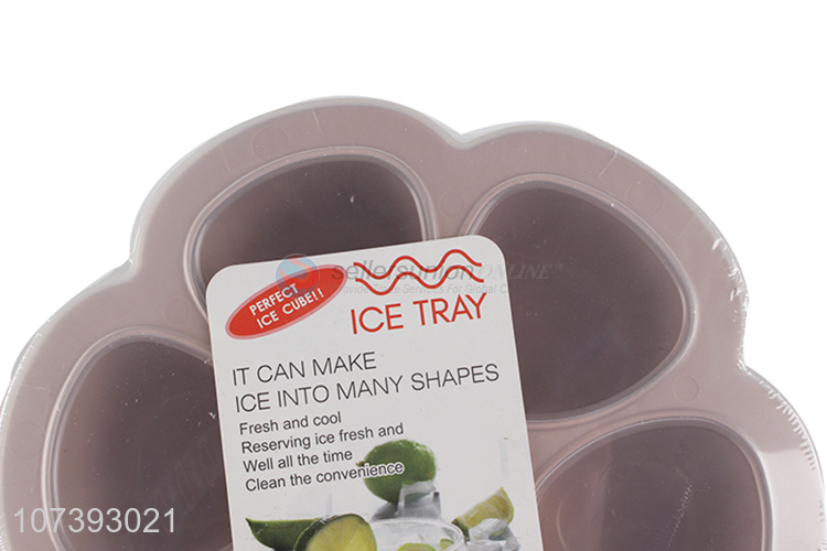 Contracted Design Flower Shape Ice Cube Ice Tray With Lid