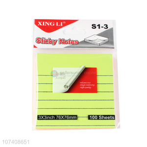 Popular products fluorescent lined sticky notes/adhesive note pad