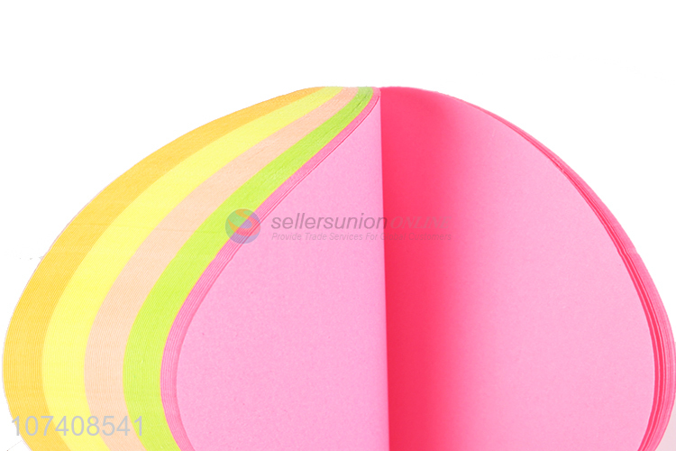 Reasonable price stationery 100 sheets fluorescent apple shape sticky notes