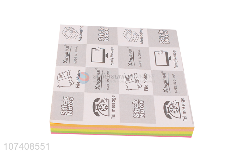 High quality private label fluorescent sticky notes/adhesive note pad