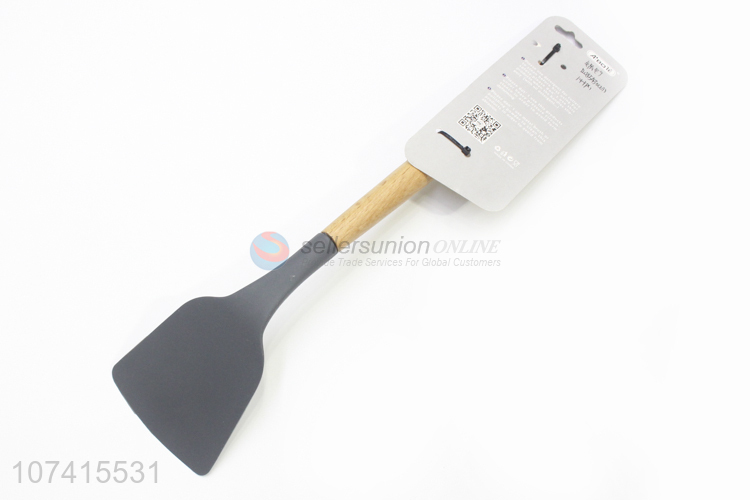 Premium Quality Household Wooden Handle Kitchen Silicone Shovel