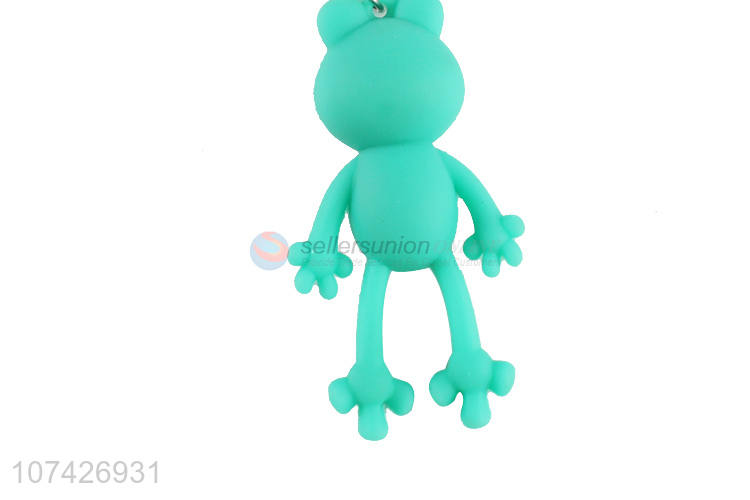 Wholesale Cartoon Frog PVC Keychain Fashion Key Ring