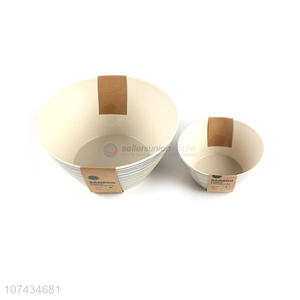 Wholesale Bamboo Fiber Tableware Round Salad Bowl