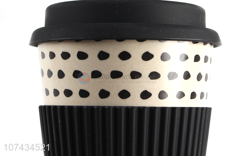 Fashion Design Bamboo Fibre Coffee Cup With Lid