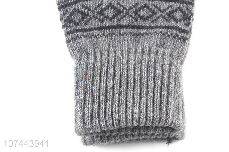Best Sale Winter Warm Five Finger Glove Knitted Gloves