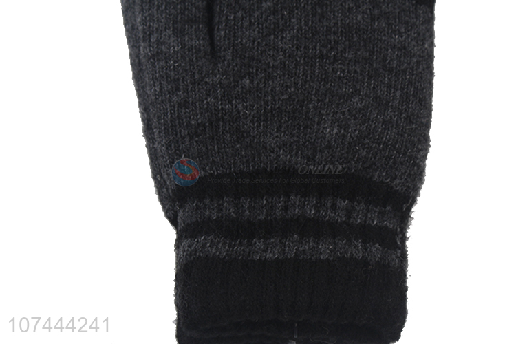 Latest Winter Warm Knitted Gloves Adults Five Finger Gloves