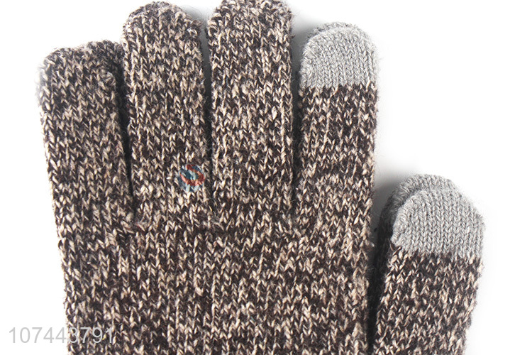 Delicate Design Soft Knitted Gloves Touch-Screen Gloves