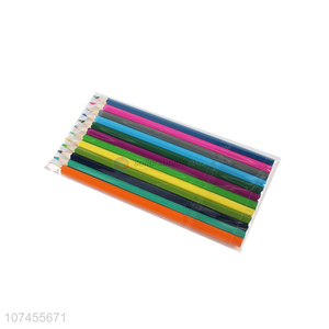 Wholesale popular students drawing 12 colors wooden color pencil