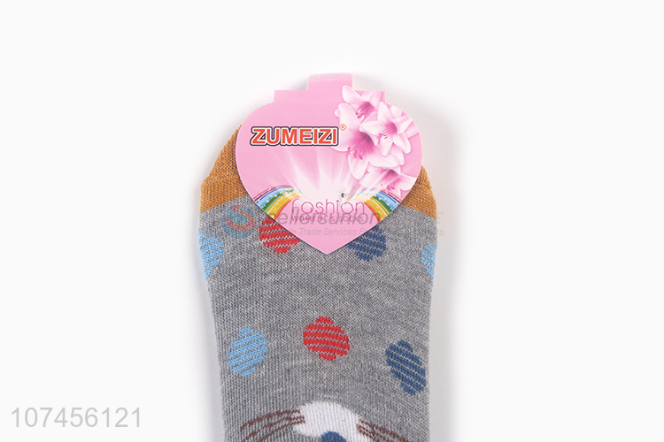 New design cartoon ladies invisible socks boat sock