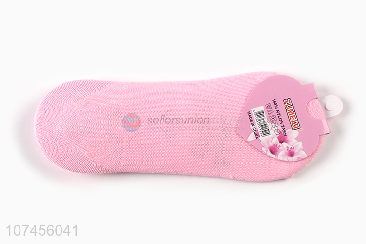 Latest arrival anti-slip socks ladies no show socks