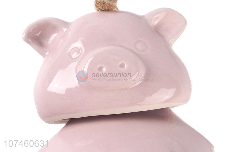 Cartoon Pig Ceramic Wind Chimes Fashion Home Decoration