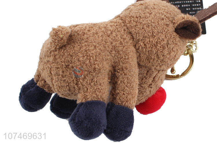 Customized Plush Elk Keychain Lovely Stuffed Animal Keychain