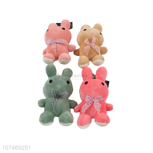 Factory Sell Cute Stuffed Animal Toy Soft Rabbit Keychain