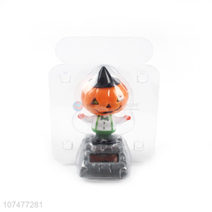 China factory solar shake head doll pumpkinman car ornaments