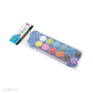 Good Sale 12 Color Watercolor Paint With Brush Set