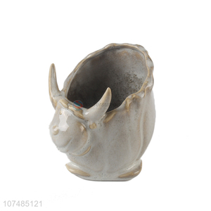 Good Factory Price Ceramic Animal Shape Flower Pot For Decoration