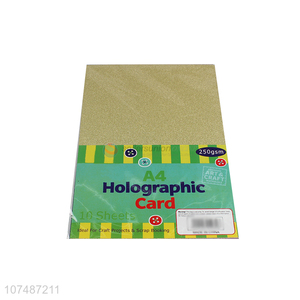 Premium quality 250g 10 sheets colour paper holographic card paper