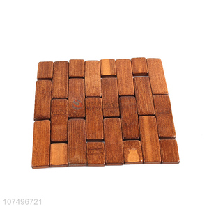 Promotional durable square bamboo table mat/cup mat/plate mat