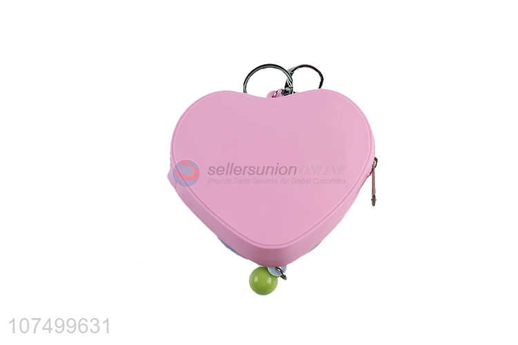 Good Sale Cartoon Heart Shape Silicone Coin Purse