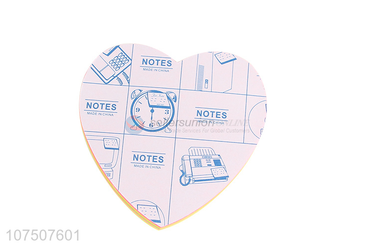 Best Sale Light Color Heart Shape Paper Sticky Notes