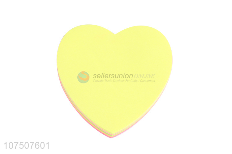 Best Sale Light Color Heart Shape Paper Sticky Notes