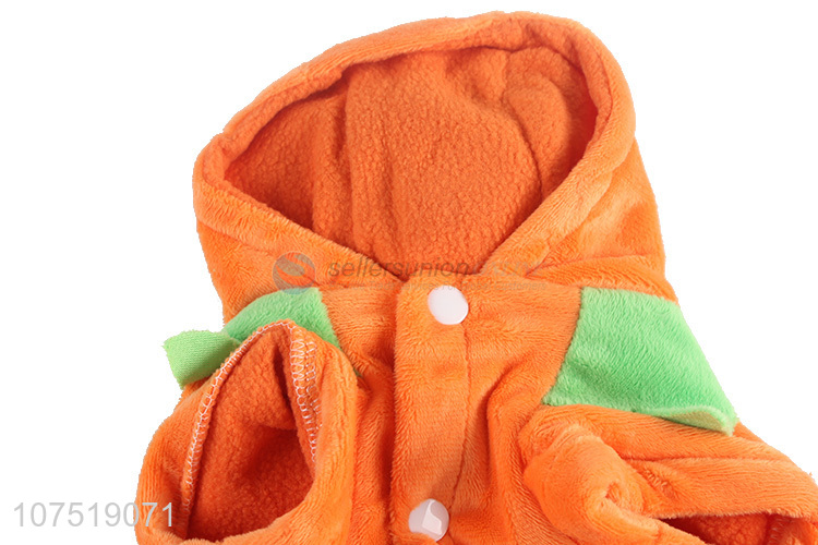 Hot selling pet apparel Halloween pumpkin dog jacket coat